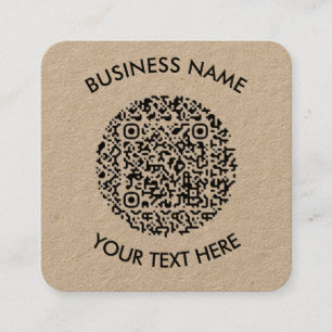 Fügen Sie Ihre eigene QR Code Scan Minimal Einfach Quadratische Visitenkarte