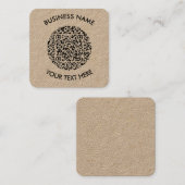 Fügen Sie Ihre eigene QR Code Scan Minimal Einfach Quadratische Visitenkarte (Vorne/Hinten)