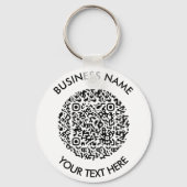 Fügen Sie Ihre eigene QR Code Scan Minimal Einfach Schlüsselanhänger (Vorderseite)