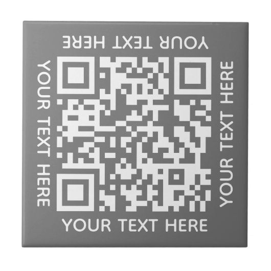 Fügen Sie Ihre eigene QR Code Text Scan Minimal ei Fliese (Vorderseite)