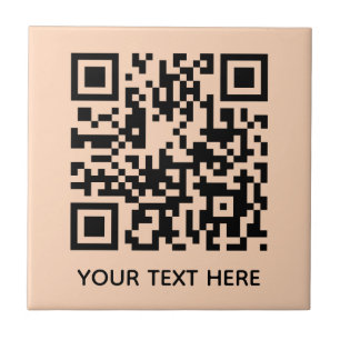 Fügen Sie Ihre eigene QR Code Text Scan Minimal ei Fliese