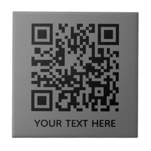 Fügen Sie Ihre eigene QR Code Text Scan Minimal ei Fliese