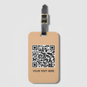 Fügen Sie Ihre eigene QR Code Text Scan Minimale C Gepäckanhänger (Vorderseite Vertikal)