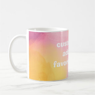 Fügen Sie Ihre eigene Tasse Aquarellkunst hinzu