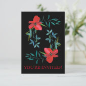 Fügen Sie Ihre eigene TEXT-Blumenladen hinzu Einladung (Stehend Vorderseite)