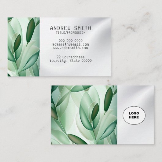 Fügen Sie Ihre eigene Visitenkarte für Ihre Bilder (Vorne/Hinten)