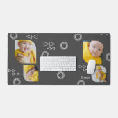 Fügen Sie Ihre eigenen 4 Fotos und Text Personalis Schreibtischunterlage (Tastatur & Maus)