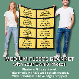 Fügen Sie Ihre eigenen 8 Fotos hinzu Fleecedecke