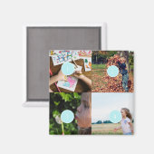 Fügen Sie Ihre eigenen Foto Anpassbare 4-Bildmagne Magnet (Vorderseite/Rückseite)