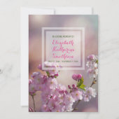 Fügen Sie Ihre eigenen Foto-Gedenkstätten rosa Kir Einladung (Vorderseite)