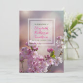 Fügen Sie Ihre eigenen Foto-Gedenkstätten rosa Kir Einladung (Stehend Vorderseite)