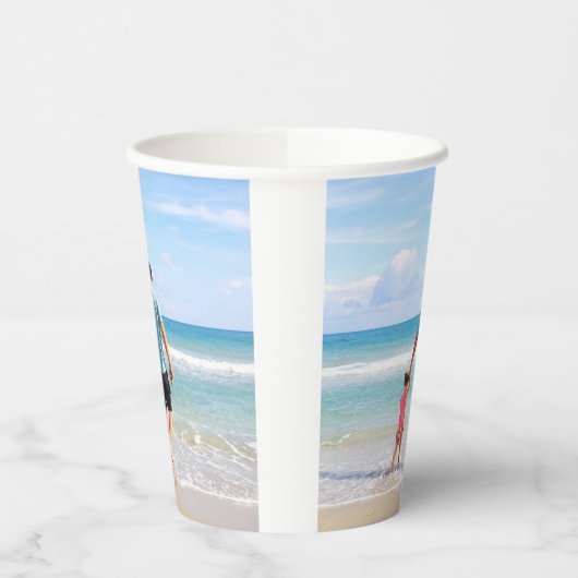 Fügen Sie Ihre eigenen Foto- und/oder Textpapiergr Pappbecher (Links)