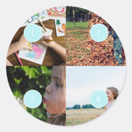 Fügen Sie Ihre eigenen Fotos individuell anpassbar Runder Aufkleber