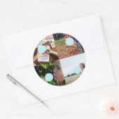 Fügen Sie Ihre eigenen Fotos individuell anpassbar Runder Aufkleber (Umschlag)