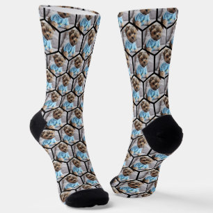 Fügen Sie Ihre eigenen Fotos Sechseck-Collage Benu Socken