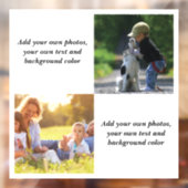 Fügen Sie Ihre eigenen Fotos, Text und Hintergrund Fensteraufkleber (Blatt 2)