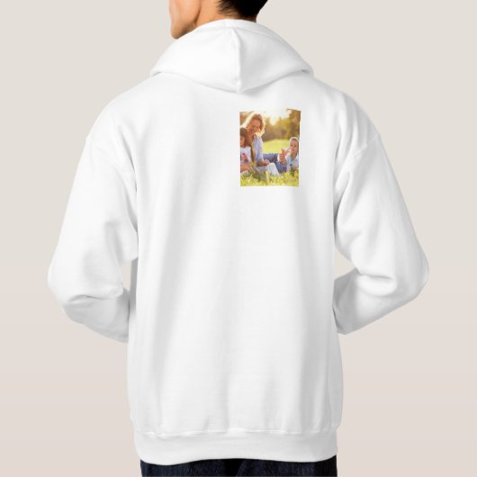 Fügen Sie Ihre eigenen Fotos, Text und Hintergrund Hoodie (Rückseite)