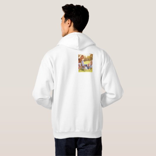 Fügen Sie Ihre eigenen Fotos, Text und Hintergrund Hoodie (Schwarz voll)