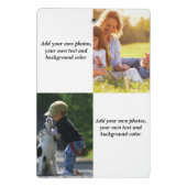 Fügen Sie Ihre eigenen Fotos, Text und Hintergrund Mini Klemmbrett (Rückseite)