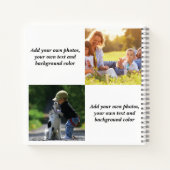 Fügen Sie Ihre eigenen Fotos, Text und Hintergrund Notizblock (Rückseite)