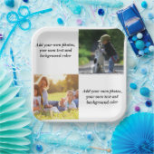 Fügen Sie Ihre eigenen Fotos, Text und Hintergrund Pappteller (Party)