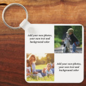 Fügen Sie Ihre eigenen Fotos, Text und Hintergrund Schlüsselanhänger (Vorderseite)