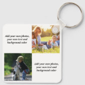 Fügen Sie Ihre eigenen Fotos, Text und Hintergrund Schlüsselanhänger (Rückseite)