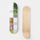Fügen Sie Ihre eigenen Fotos, Text und Hintergrund Skateboard (Vorderseite)
