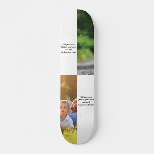 Fügen Sie Ihre eigenen Fotos, Text und Hintergrund Skateboard (Vorne)