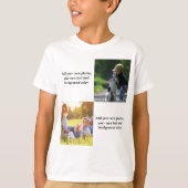 Fügen Sie Ihre eigenen Fotos, Text und Hintergrund T-Shirt (Vorderseite)