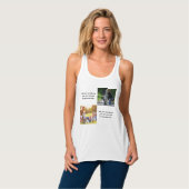 Fügen Sie Ihre eigenen Fotos, Text und Hintergrund Tank Top (Vorderseite Vollansicht)