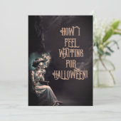 Fügen Sie Ihre eigenen Worte lustige Halloween-Wei Einladung (Stehend Vorderseite)