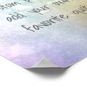 Fügen Sie Ihre eigenen Zitate, eigene Poster, sanf Poster (Ecke)