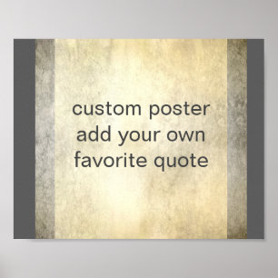 Fügen Sie Ihre eigenen Zitate fett Streifen grau u Poster