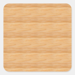 Fügen Sie Ihre elegante Holzblank-Vorlage klassisc Quadratischer Aufkleber