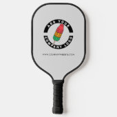 Fügen Sie Ihre Firmenlogos für Mitarbeiterspiele h Pickleball Schläger (Rückseite)
