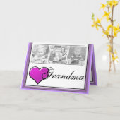 Fügen Sie Ihre Foto-lila Liebe für Karte (Gelbe Blume)