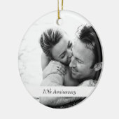 Fügen Sie Ihre Foto-Ornamente, Hochzeitstipendium Keramik Ornament (Links)