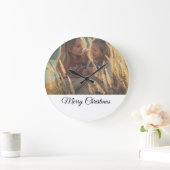 Fügen Sie Ihre Foto Weihnachten personalisiert hin Große Wanduhr (Zuhause)