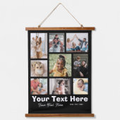 Fügen Sie Ihre Fotos hinzu Wandteppich Mit Holzrahmen (Vorderseite)