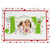 Fügen Sie Ihre Fotos limitierte grüne JOY und rote Große Geschenktüte (Rückseite)