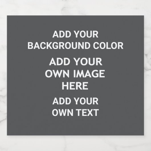 Fügen Sie Ihre Hintergrundfarbe, Ihr Bild, Ihren T Alkoholflaschenetikett (Einzelnes Label)