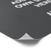 Fügen Sie Ihre Hintergrundfarbe, Ihr Bild, Ihren T Poster (Ecke)