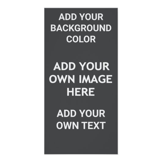 Fügen Sie Ihre Hintergrundfarbe, Ihr Bild, Ihren T Poster (Vorderseite)