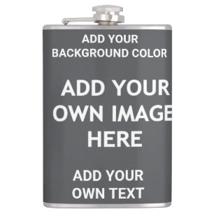 Fügen Sie Ihre Hintergrundfarbe, Ihr Bild und Ihre Flachmann