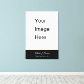 Fügen Sie Ihre Hochzeitszettel Foto drucken. Leinwanddruck (Insitu (Holzboden))