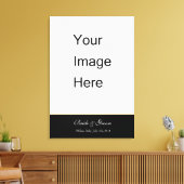 Fügen Sie Ihre Hochzeitszettel Foto drucken. Leinwanddruck (Insitu (Wohnzimmer))