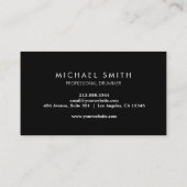 Fügen Sie Ihre individuelle Logo-Drums Drummer Bus Visitenkarte (Rückseite)