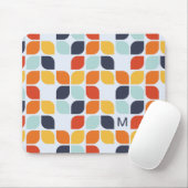 Fügen Sie Ihre Initialen hinzu | Vintage-Geometris Mousepad (Mit Mouse)
