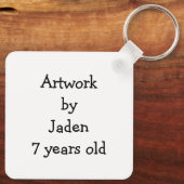 Fügen Sie Ihre Kinderarbeit hinzu Schlüsselanhänger (Rückseite)